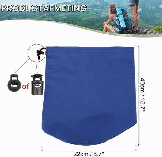 Waterdichte opbergzak 34,5 x 67 cm met trekkoord donkergroen – stuff sack – camping accessoires - happygetfit.com