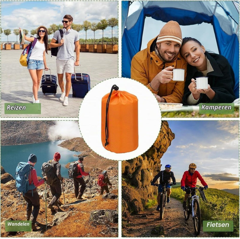 Laden Sie das Bild in Galerie -Viewer, Waterdichte opbergzakken 2 stuks 13 x 25 cm met trekkoord donkergrijs – stuff sacks – camping accessoires - happygetfit.com
