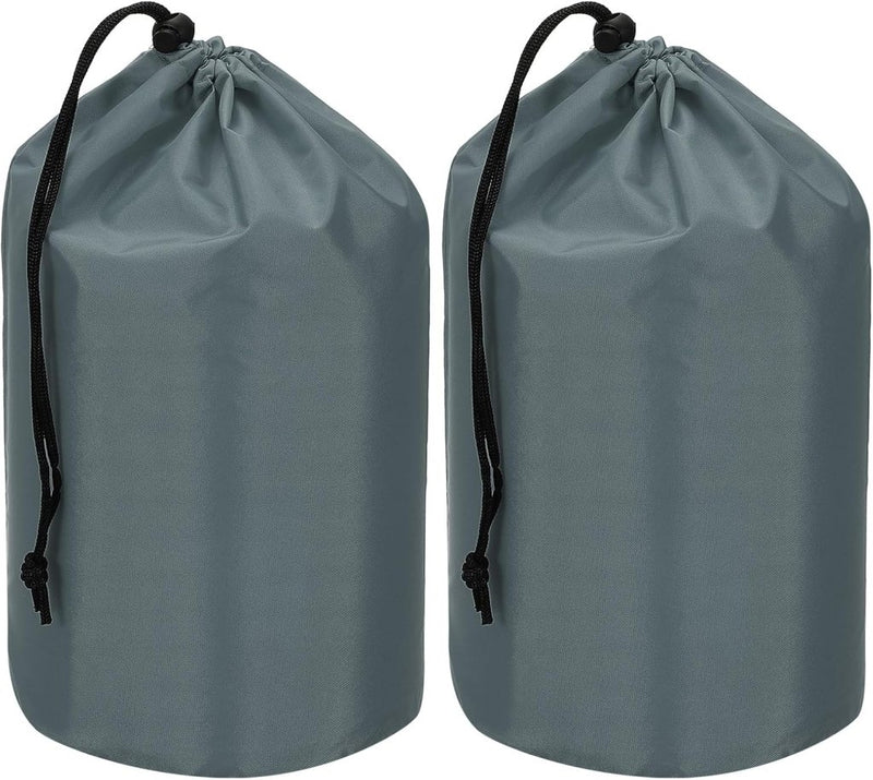Laden Sie das Bild in Galerie -Viewer, Waterdichte opbergzakken 2 stuks 13 x 25 cm met trekkoord donkergrijs – stuff sacks – camping accessoires - happygetfit.com
