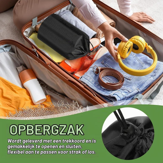 Waterdichte opbergzakken 2 stuks 13 x 25 cm met trekkoord donkergrijs – stuff sacks – camping accessoires - happygetfit.com