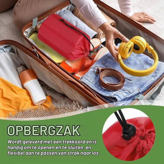 Waterdichte opbergzakken 2 stuks 13 x 25 cm met trekkoord donkergrijs – stuff sacks – camping accessoires - happygetfit.com