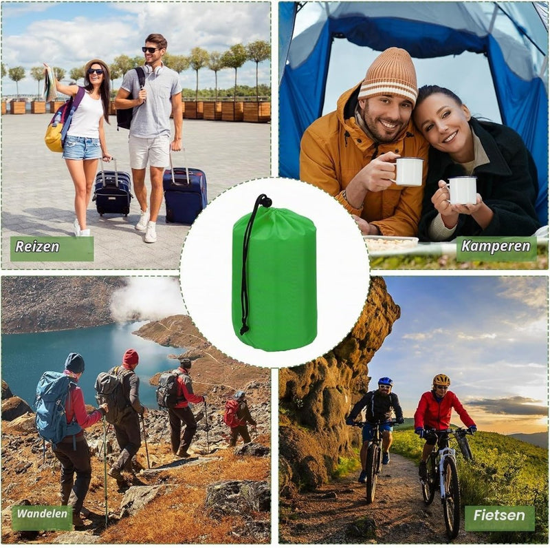 Laden Sie das Bild in Galerie -Viewer, Waterdichte opbergzakken 2 stuks 13 x 25 cm met trekkoord donkergrijs – stuff sacks – camping accessoires - happygetfit.com
