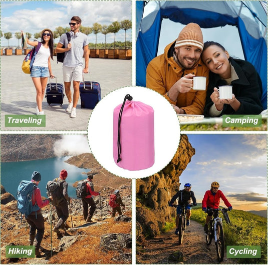 Waterdichte opbergzakken 2 stuks 13 x 25 cm met trekkoord donkergrijs – stuff sacks – camping accessoires - happygetfit.com