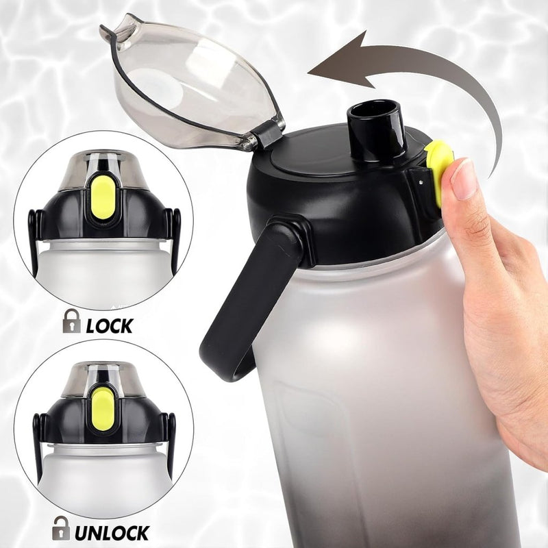 Laden Sie das Bild in Galerie -Viewer, Waterfles 2 liter met rietje en lekvrije dop van BPA-vrij kunststof – sportdrinkfles – fitnessaccessoires - happygetfit.com
