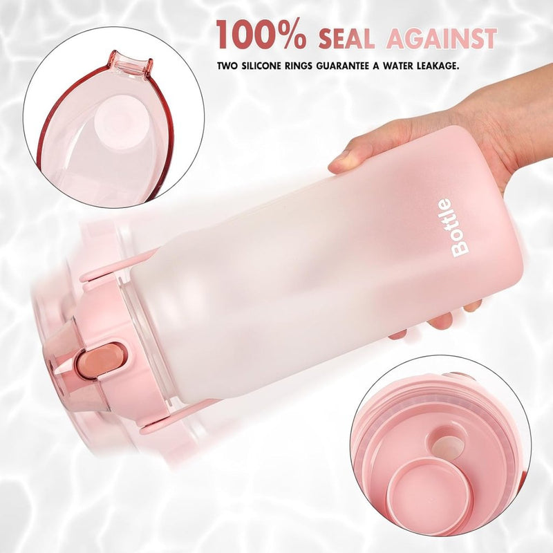 Laden Sie das Bild in Galerie -Viewer, Waterfles 2 liter met rietje en lekvrije dop van BPA-vrij kunststof – sportdrinkfles – fitnessaccessoires - happygetfit.com
