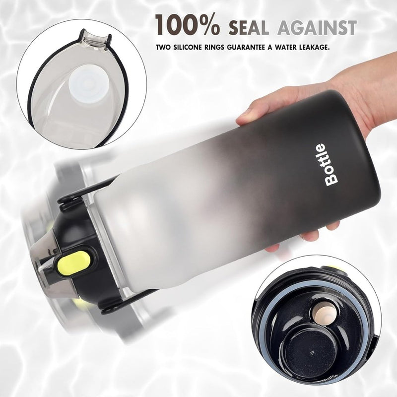 Laden Sie das Bild in Galerie -Viewer, Waterfles 2 liter met rietje en lekvrije dop van BPA-vrij kunststof – sportdrinkfles – fitnessaccessoires - happygetfit.com
