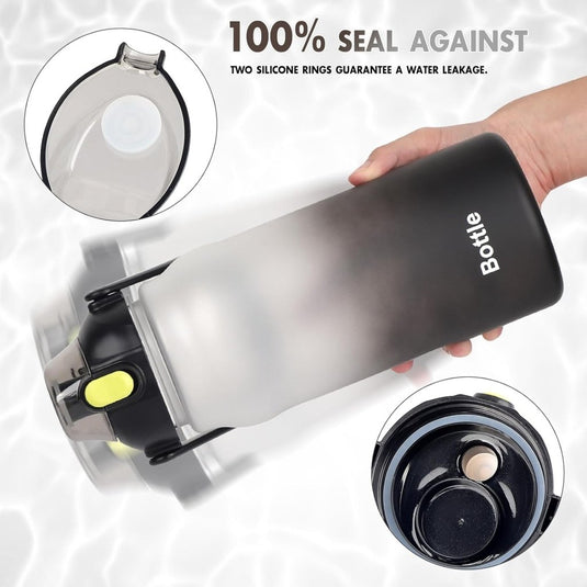 Waterfles 2 liter met rietje en lekvrije dop van BPA-vrij kunststof – sportdrinkfles – fitnessaccessoires - happygetfit.com