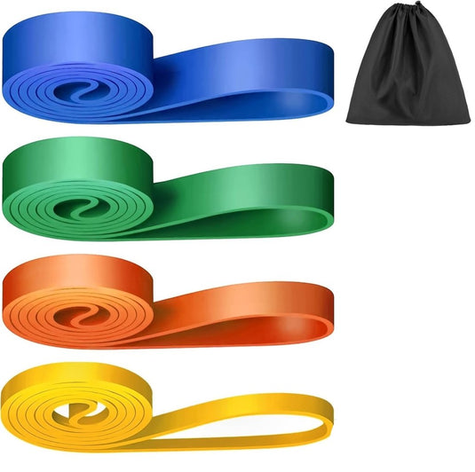 Weerstandsbanden set van 4 voor fitness en pull-ups - happygetfit.com