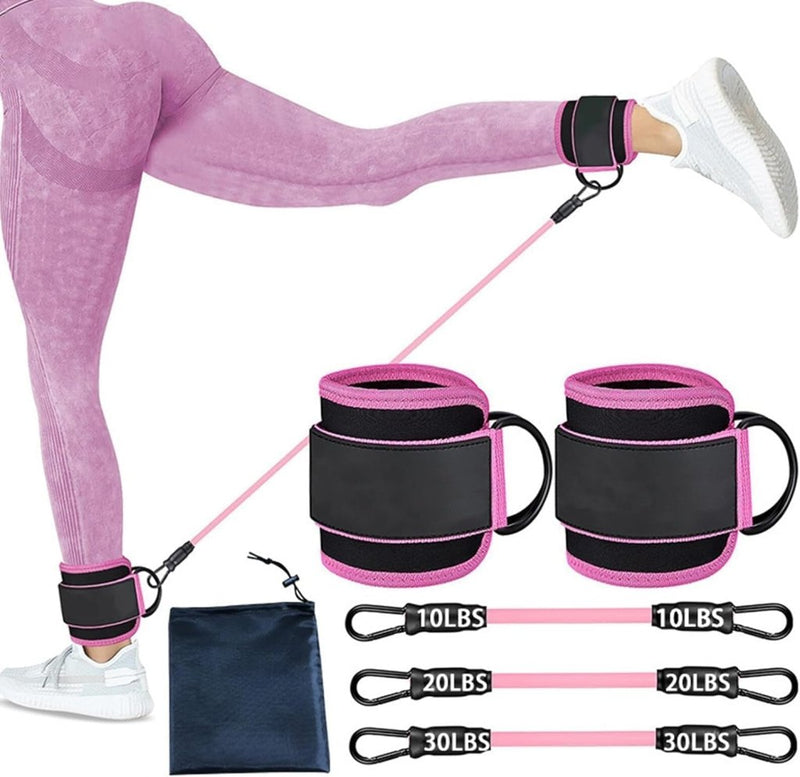 Laad afbeelding in Galerijviewer, Weerstandsbanden, voetlussen, enkelriem, trekkoord, fitness, voor dames en heren, fitnesstraining, beenweerstandsbanden, voor booty workouts, kickbacks hip gluteus-training - happygetfit.com
