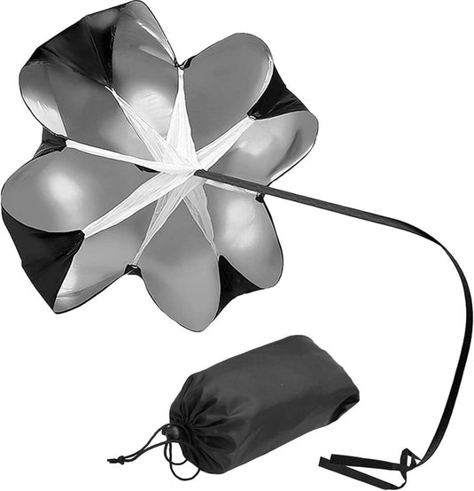 Weerstandsparachute 140 cm met verstelbare heupriem – sprinttraining – snelheidstraining – conditietraining - happygetfit.com