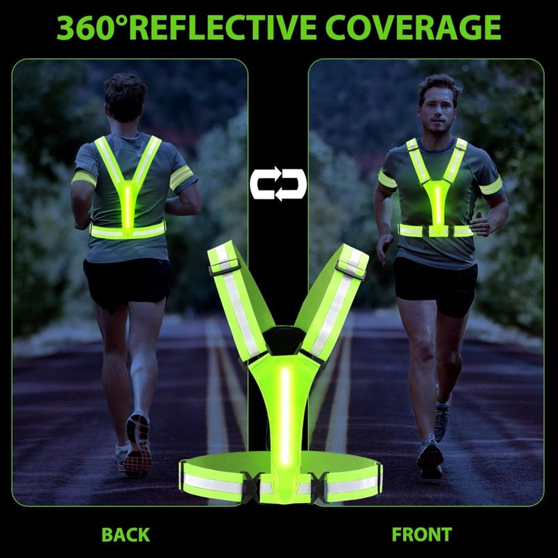 Laad afbeelding in Galerijviewer, 🌟 Wees zichtbaar en veilig met dit LED - veiligheidsvest! - happygetfit.com
