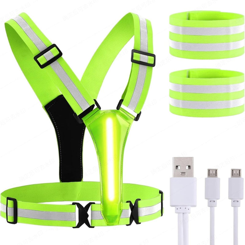 Laad afbeelding in Galerijviewer, 🌟 Wees zichtbaar en veilig met dit LED - veiligheidsvest! - happygetfit.com
