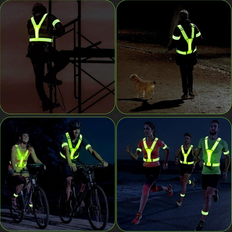Laad afbeelding in Galerijviewer, 🌟 Wees zichtbaar en veilig met dit LED - veiligheidsvest! - happygetfit.com
