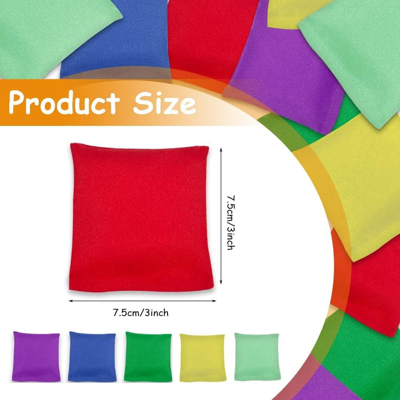 Bild im Galerie-Viewer laden, Werpspel zakjes voor kinderen 12 stuks van polyester met kleikorrels 7,5 x 7,5 cm voor buitenspellen – pittenzakjes – mikspel - happygetfit.com
