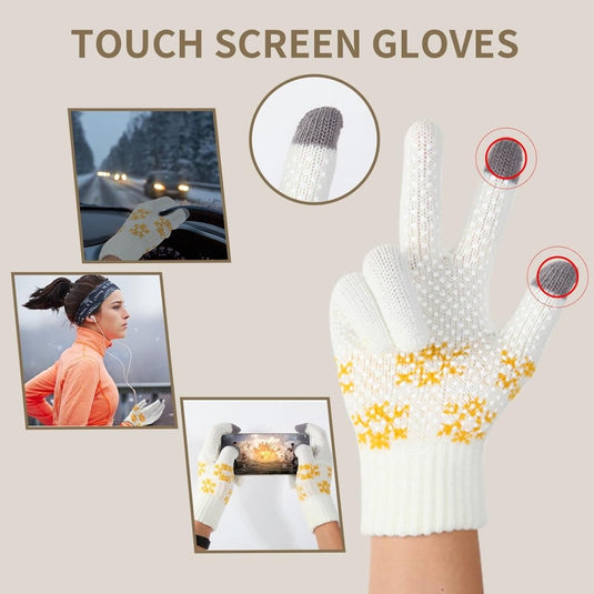 Winterhandschoenen, touchscreen-handschoenen, fleece, stretch, gebreide handschoenen, sport, warme loophandschoenen, indoor-outdoorsport, voor dames en heren - happygetfit.com