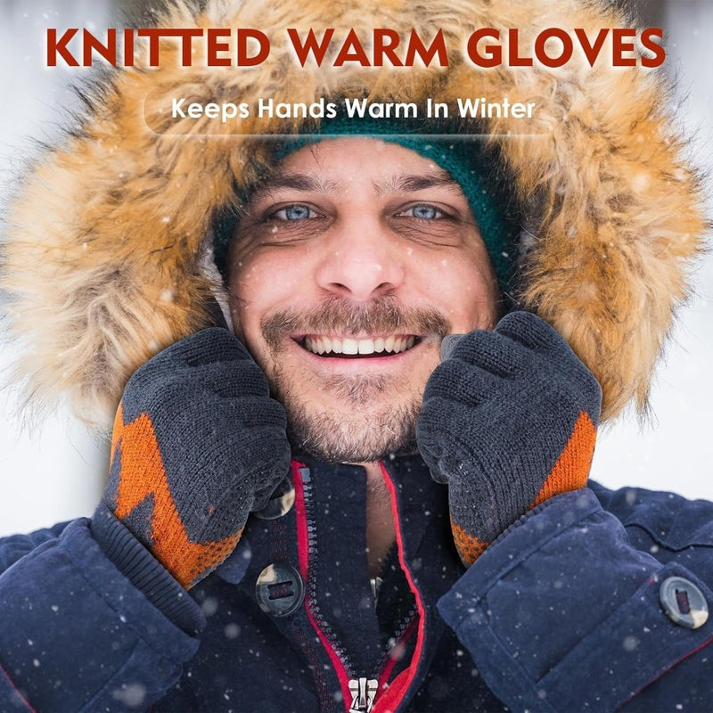 Laad afbeelding in Galerijviewer, Winterhandschoenen, touchscreen-handschoenen, fleece, stretch, gebreide handschoenen, sport, warme loophandschoenen, indoor-outdoorsport, voor dames en heren - happygetfit.com
