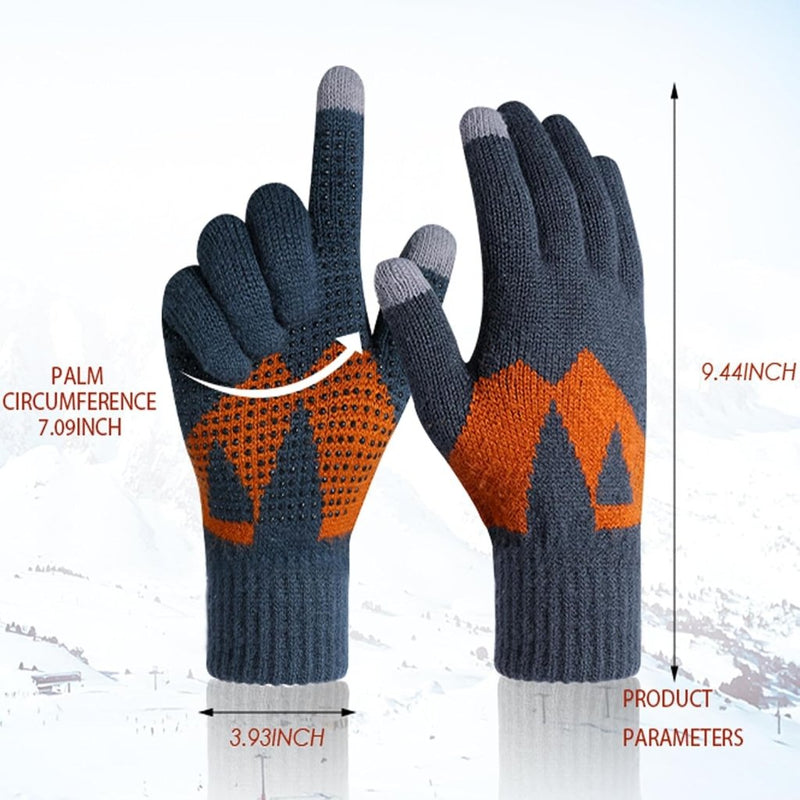 Laad afbeelding in Galerijviewer, Winterhandschoenen, touchscreen-handschoenen, fleece, stretch, gebreide handschoenen, sport, warme loophandschoenen, indoor-outdoorsport, voor dames en heren - happygetfit.com
