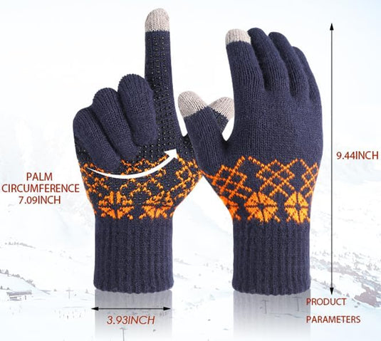 Winterhandschoenen, touchscreen-handschoenen, fleece, stretch, gebreide handschoenen, sport, warme loophandschoenen, indoor-outdoorsport, voor dames en heren - happygetfit.com