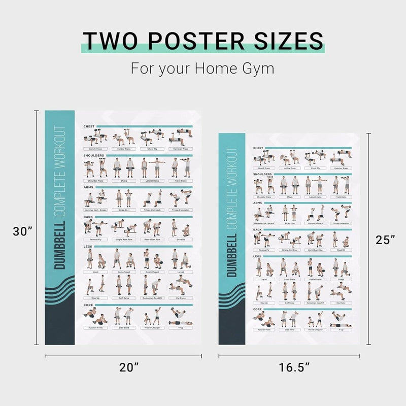 Chargez l'image dans la visionneuse de la galerie, Workout oefenposters set van 8 stuks 51 x 76 cm - happygetfit.com
