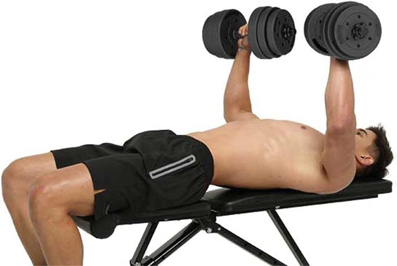 Laad afbeelding in Galerijviewer, Yaheetech set korte halters, 30 kg, handhalterset inclusief halterschijven, halterstangen, varianten met stersluiting, 25 mm - happygetfit.com
