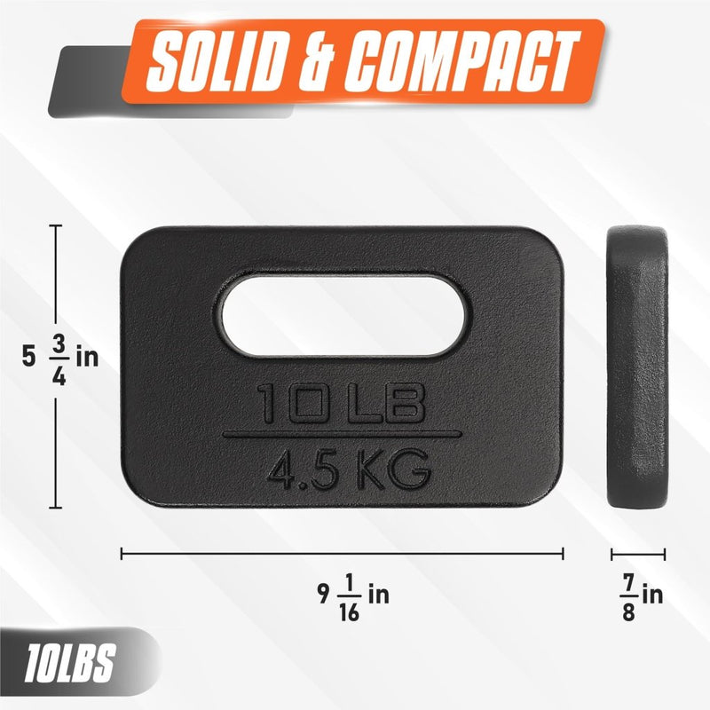 Load image into Gallery viewer, Yes4All Cast Iron Rucking Weight for Backpack, Training Weight Plate with Ergonomic Rounded Handle, Protective Glossy Finish for Weighted Walking, Hiking, Rucking, Resistance Workout - happygetfit.com
