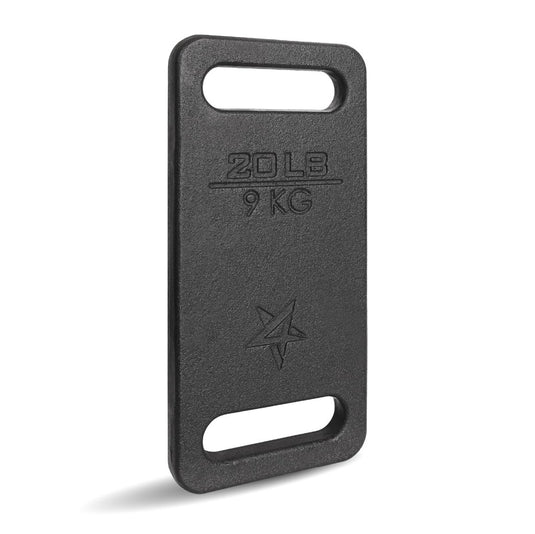 Yes4All Cast Iron Rucking Weight for Backpack, Training Weight Plate with Ergonomic Rounded Handle, Protective Glossy Finish for Weighted Walking, Hiking, Rucking, Resistance Workout - happygetfit.com