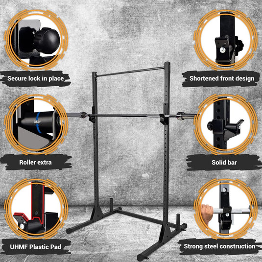 Yes4All Power Rack J-Hooks 2x2 + Weight Holder Attachment 2x2 - happygetfit.com