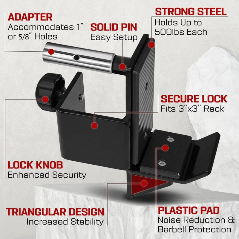 Laad afbeelding in Galerijviewer, Yes4All Power Rack J-Hooks 2x2 + Weight Holder Attachment 2x2 - happygetfit.com

