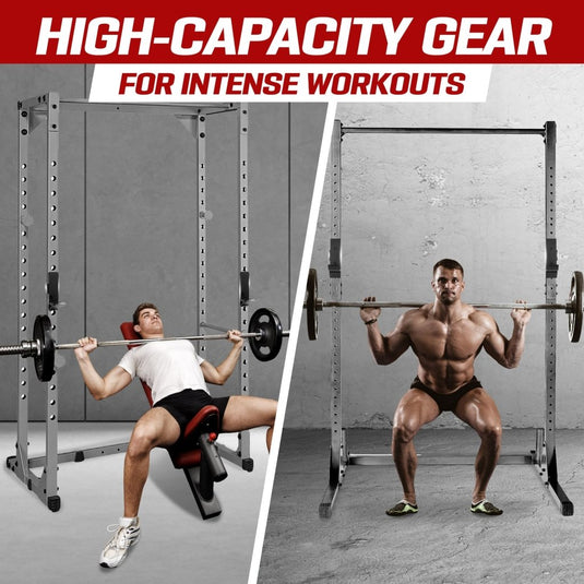 Yes4All Power Rack J-Hooks 2x2 + Weight Holder Attachment 2x2 - happygetfit.com