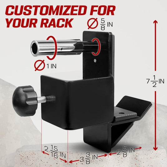 Yes4All Power Rack J-Hooks 2x2 + Weight Holder Attachment 2x2 - happygetfit.com