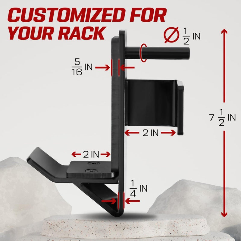 Laad afbeelding in Galerijviewer, Yes4All Power Rack J-Hooks 2x2 + Weight Holder Attachment 2x2 - happygetfit.com
