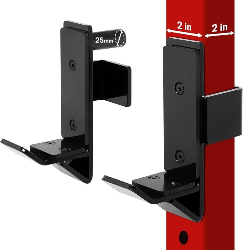 Laad afbeelding in Galerijviewer, Yes4All Power Rack J-Hooks 2x2 + Weight Holder Attachment 2x2 - happygetfit.com
