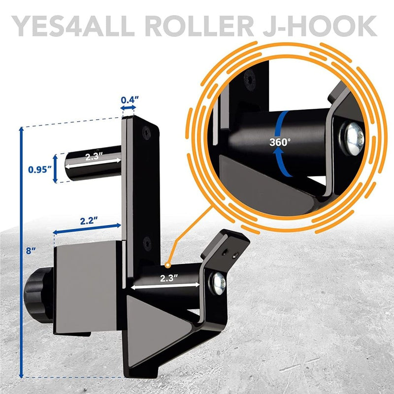 Laad afbeelding in Galerijviewer, Yes4All Power Rack J-Hooks 2x2 + Weight Holder Attachment 2x2 - happygetfit.com
