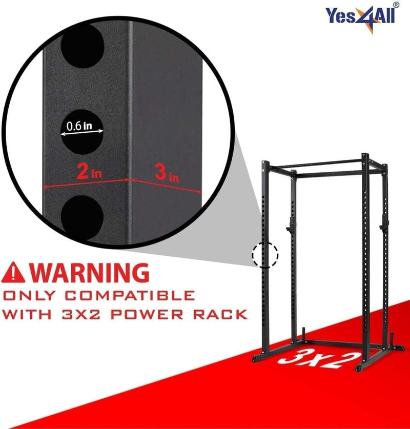 Laad afbeelding in Galerijviewer, Yes4All Power Rack J-Hooks 2x2 + Weight Holder Attachment 2x2 - happygetfit.com
