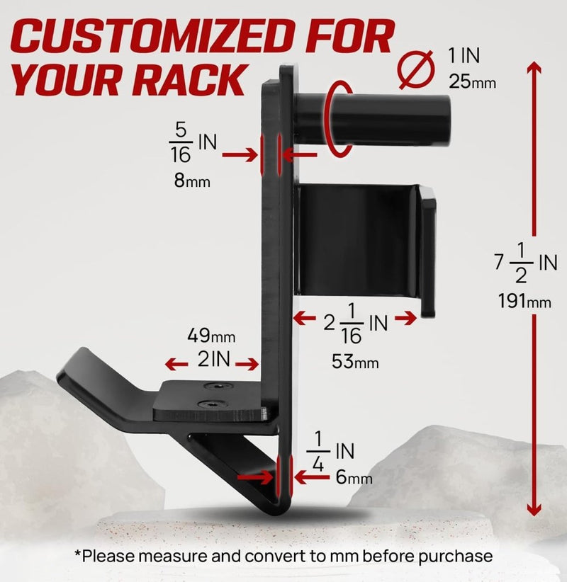 Laad afbeelding in Galerijviewer, Yes4All Power Rack J-Hooks 2x2 + Weight Holder Attachment 2x2 - happygetfit.com
