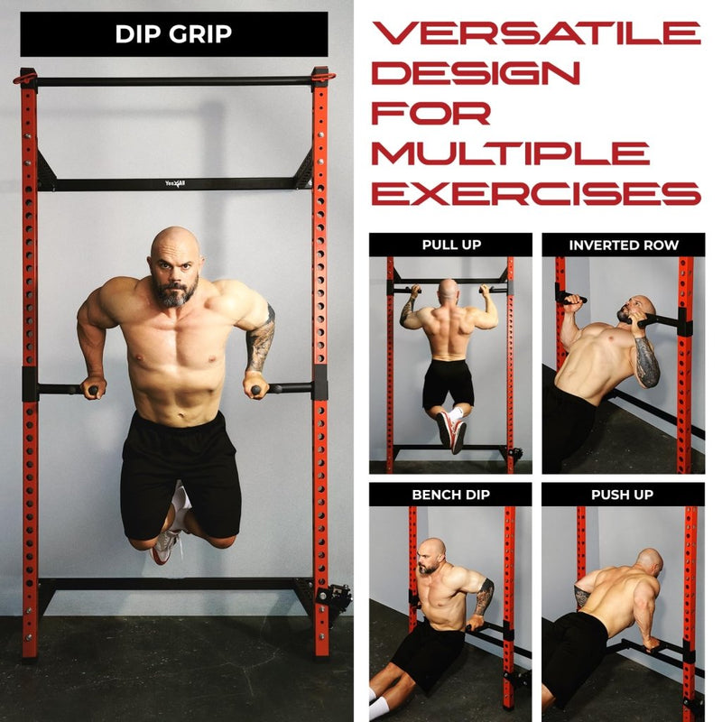 Laad afbeelding in Galerijviewer, Yes4All Power Rack J-Hooks 2x2 + Weight Holder Attachment 2x2 - happygetfit.com
