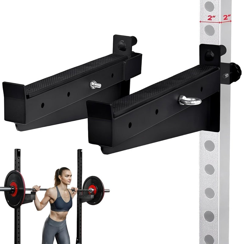 Laad afbeelding in Galerijviewer, Yes4All Power Rack J-Hooks 2x2 + Weight Holder Attachment 2x2 - happygetfit.com
