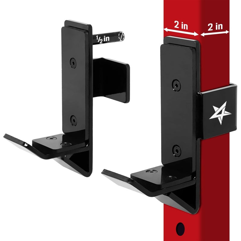 Laad afbeelding in Galerijviewer, Yes4All Power Rack J-Hooks 2x2 + Weight Holder Attachment 2x2 - happygetfit.com
