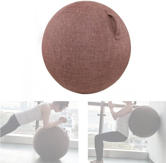 Yogabal hoes 55 cm van katoen-linnen – antislip balcover – wasbaar – bescherming - happygetfit.com