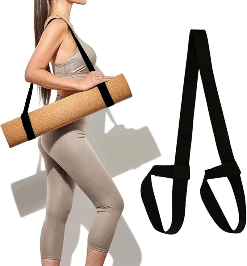 Load image into Gallery viewer, Yogamat draagriem verstelbaar zwart - happygetfit.com
