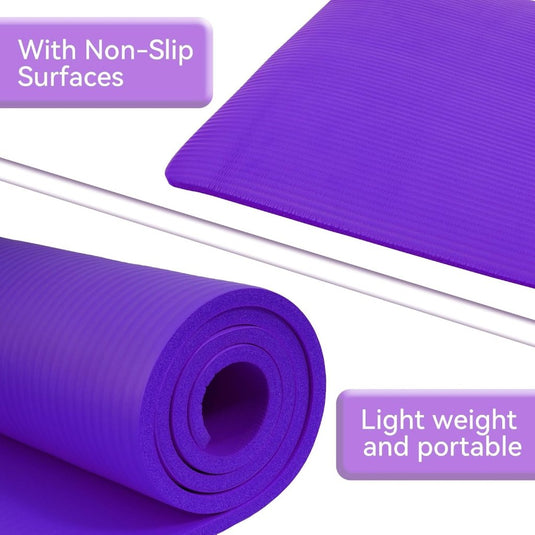 Yogamat NBR antislip groen met draagriem - happygetfit.com
