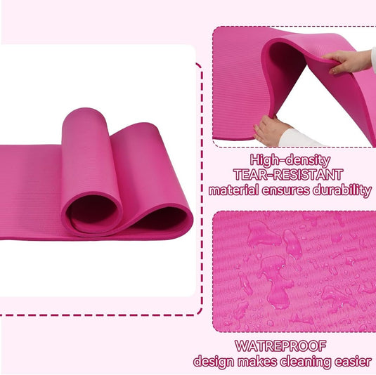 Yogamat NBR antislip groen met draagriem - happygetfit.com