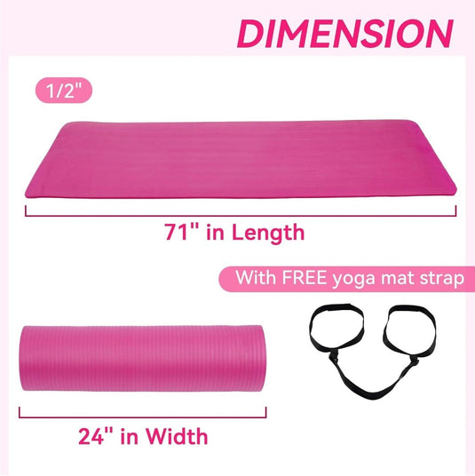 Yogamat NBR antislip groen met draagriem - happygetfit.com