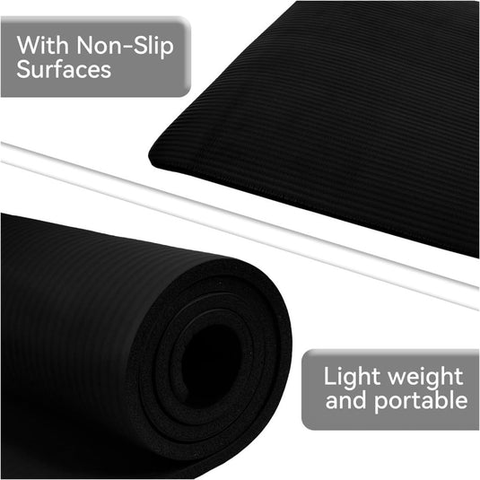 Yogamat NBR antislip groen met draagriem - happygetfit.com