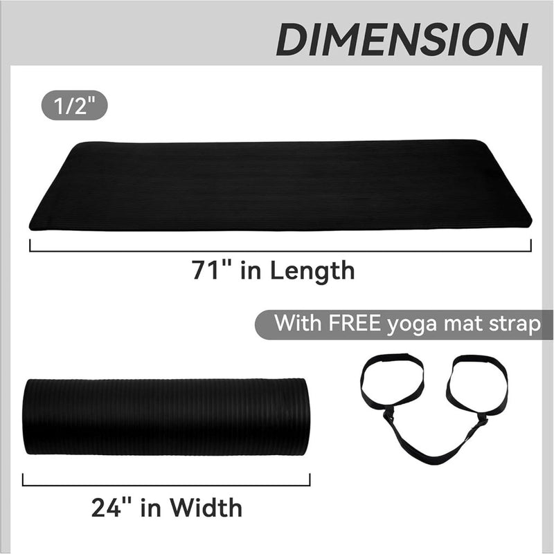 Chargez l'image dans la visionneuse de la galerie, Yogamat NBR antislip groen met draagriem - happygetfit.com
