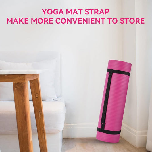 Yogamat NBR antislip groen met draagriem - happygetfit.com
