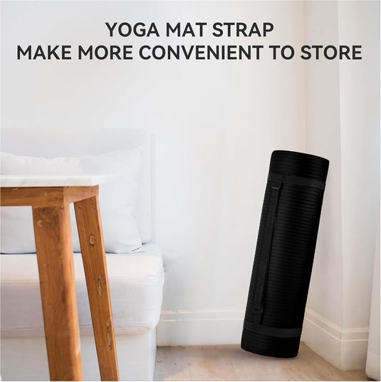 Yogamat NBR antislip groen met draagriem - happygetfit.com