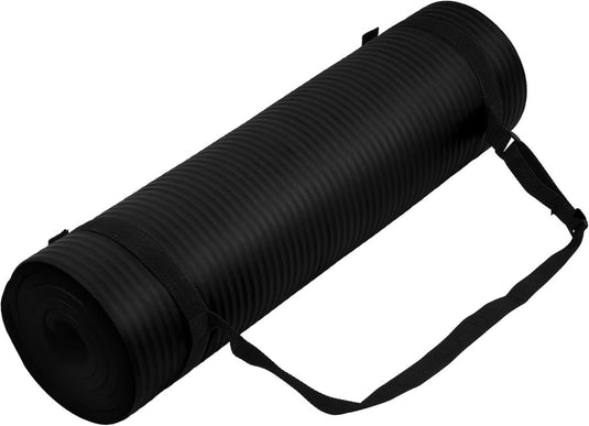 Yogamat NBR antislip groen met draagriem - happygetfit.com