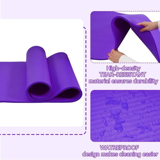 Yogamat NBR antislip groen met draagriem - happygetfit.com