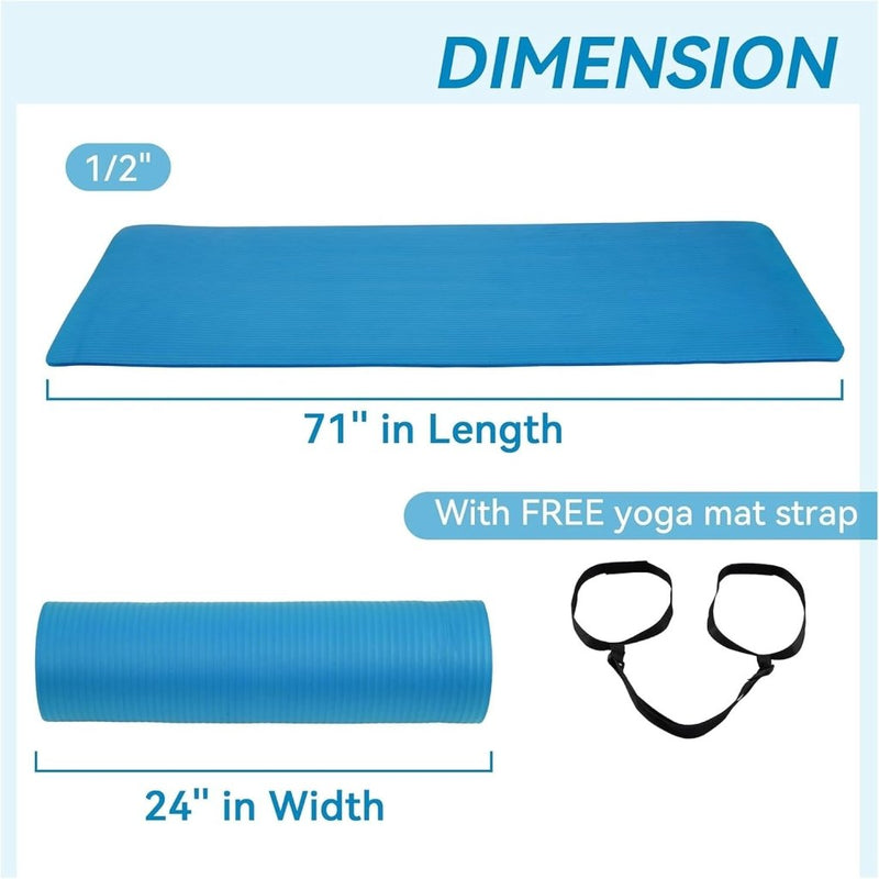 Chargez l'image dans la visionneuse de la galerie, Yogamat NBR antislip groen met draagriem - happygetfit.com
